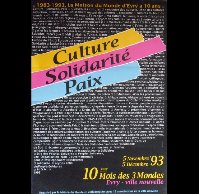 1993, Mois des 3 Mondes, 10 ans